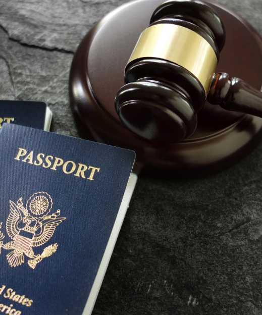 passport and gavel